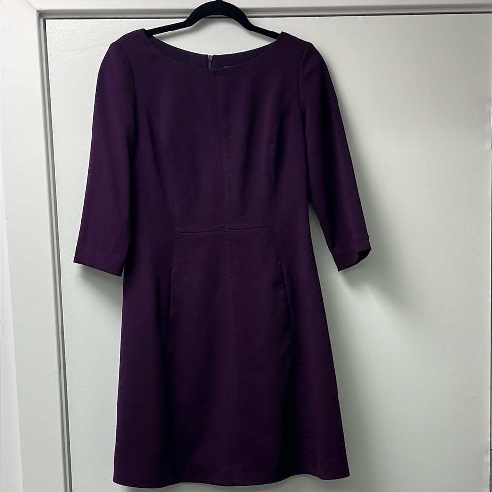 Vince Camuto Women’s 3/4 sleeve front pocket purple dress size 10